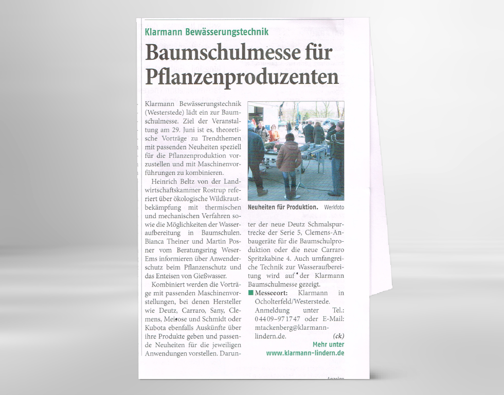 Günther Klarmann Pressearbeit